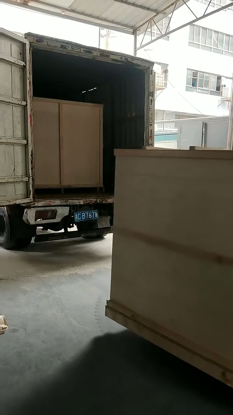 Container loading for electrical equipment shipment